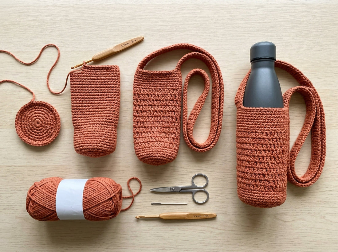 Crossbody Crochet Bottle Sling