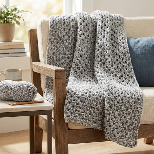 Close-up of granny stitch use more yarn what crocheters should expect crochet showing the stitch pattern clearly