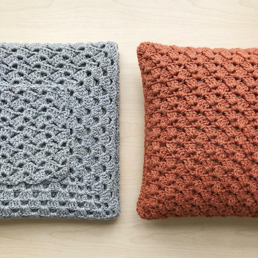 Close-up of granny stitch vs cluster stitch what s the difference crochet showing the stitch pattern clearly