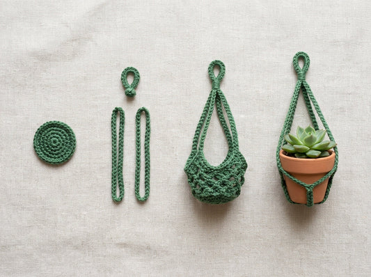 Mini Succulent Crochet Plant Hanger