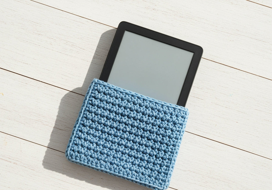 Moss Stitch Crochet Kindle Sleeve