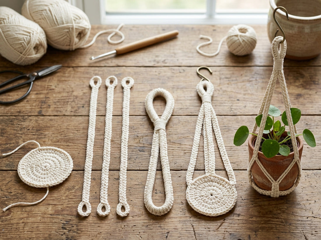 Simple Cotton Crochet Plant Hanger